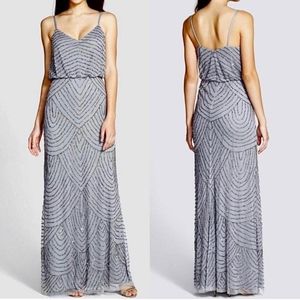 Adrianna Papell long beaded dress